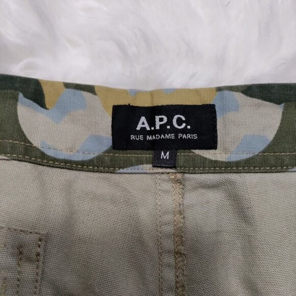 A.P.C. Mens Patterned Khaki Pockets Size M - Picture 2 of 8